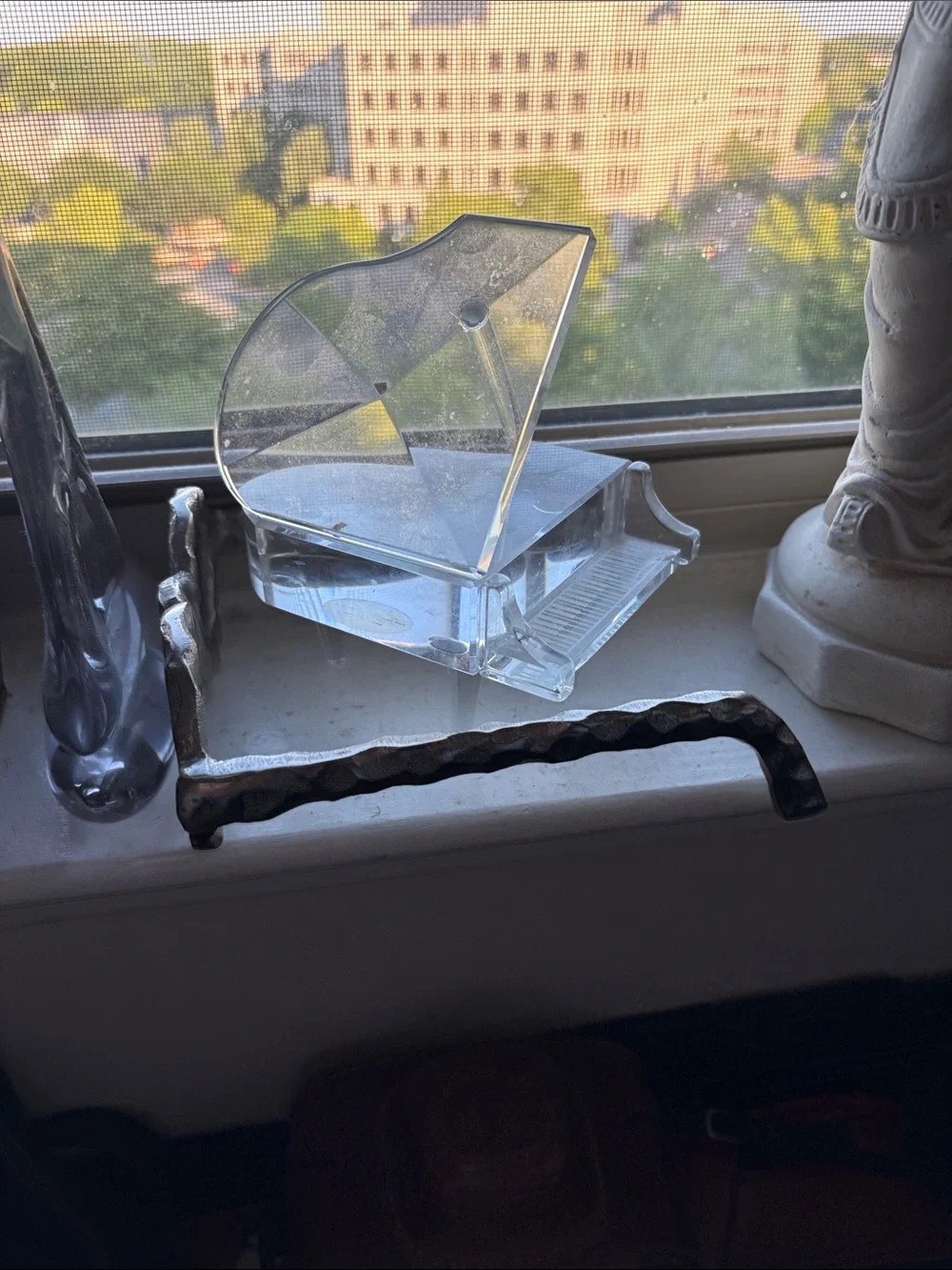 Clear Acrylic Mini Grand Piano Jewelry Tray - Crystal Clear Vanity Accent